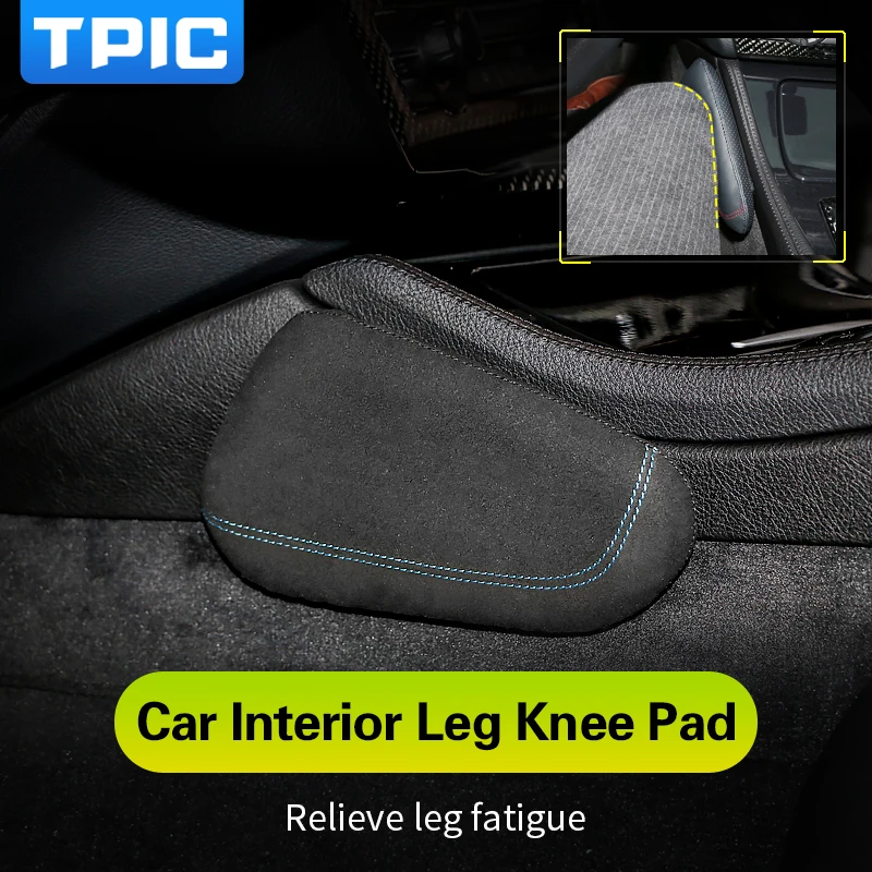 TPIC 가죽 다리 쿠션 무릎 패드, BMW E46 E90 E92 E60 F30 F20 F22 F10 X1 X3 X4 X5 X6 2 3 5 7 시리즈 인테리어 자동차 액세서리