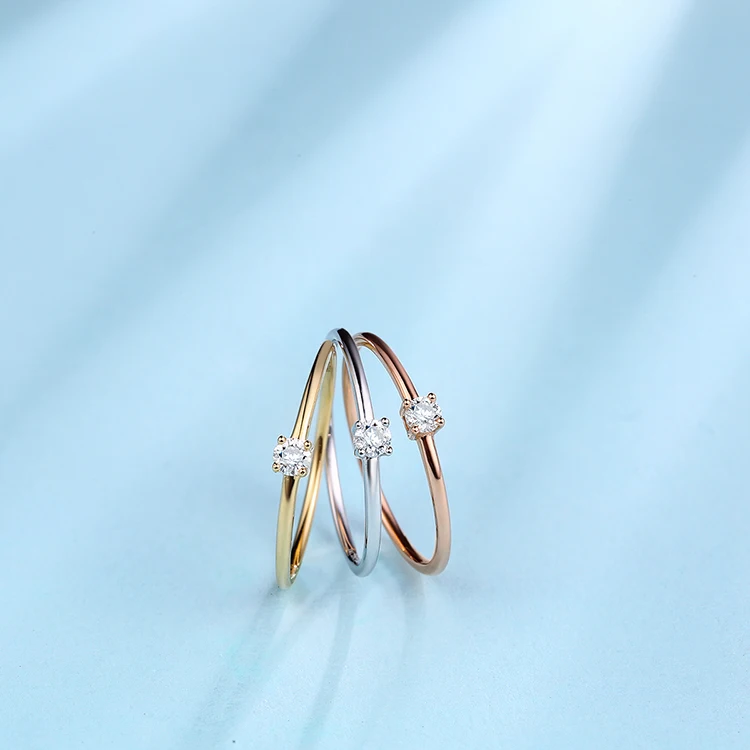 18k Pure Gold Rings Noble Diamond 750Solid Female Exquisite Elegant Precious Fine Jewelry Beautiful Women Ring