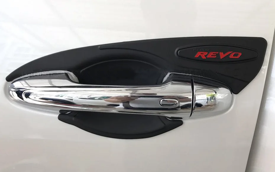 For Toyota Hilux REVO 2015 2016 2017 Door Protection Door Insert Handle Bowl Cover Auto Parts ABS Matte Black Car Accessories 44