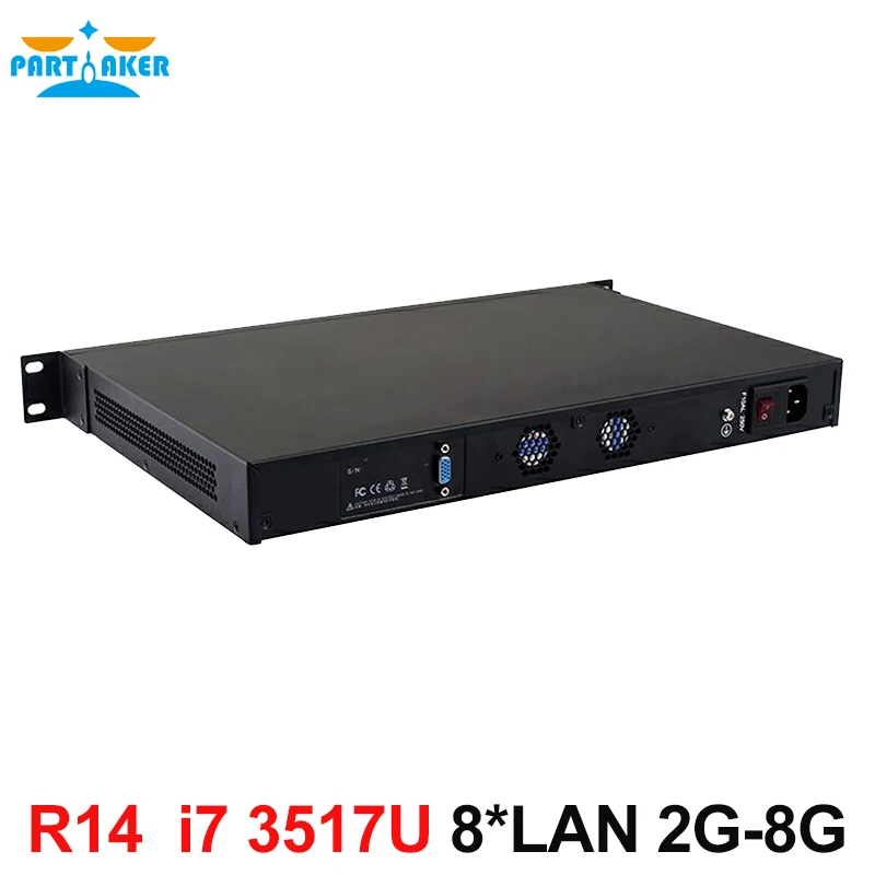 Межсетевой экран Mikrotik Pfsense ВПН 1U Rackmount устройство безопасности сети AES-NI маршрутизатор ПК Intel Core i7 3517U 8 Intel Gigabit Lan