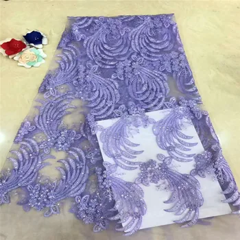 

2019 Latest French Nigerian Laces Fabrics High Quality Tulle African Laces Fabric African French Tulle Lace for wedding xc9-97