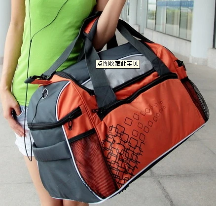 Большая емкость Водонепроницаемый Нейлон дорожная сумка женская сумка мужская дорожная сумка Duffle молния Застежка 55*33 см - Цвет: Красный