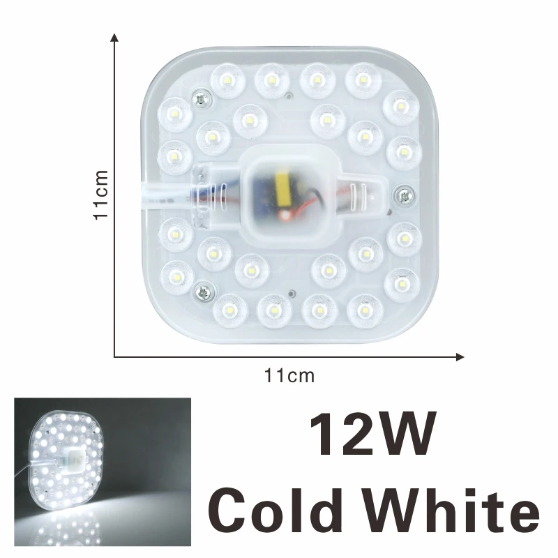 Светодиодный Потолочные светильники модуль AC220V 230V 240V 12 Вт, 18 Вт, 24 Вт, 36 Вт Светодиодный светильник заменить потолочный светильник ing источник удобно Установка - Цвет: 12W Cold White