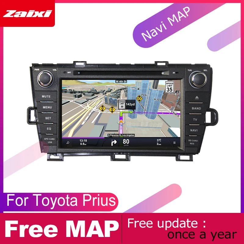 Discount ZaiXi For Toyota Prius 2009~2015 Car Android Multimedia System 2 DIN Auto DVD Player GPS Navi Navigation Radio Audio WiFi 2