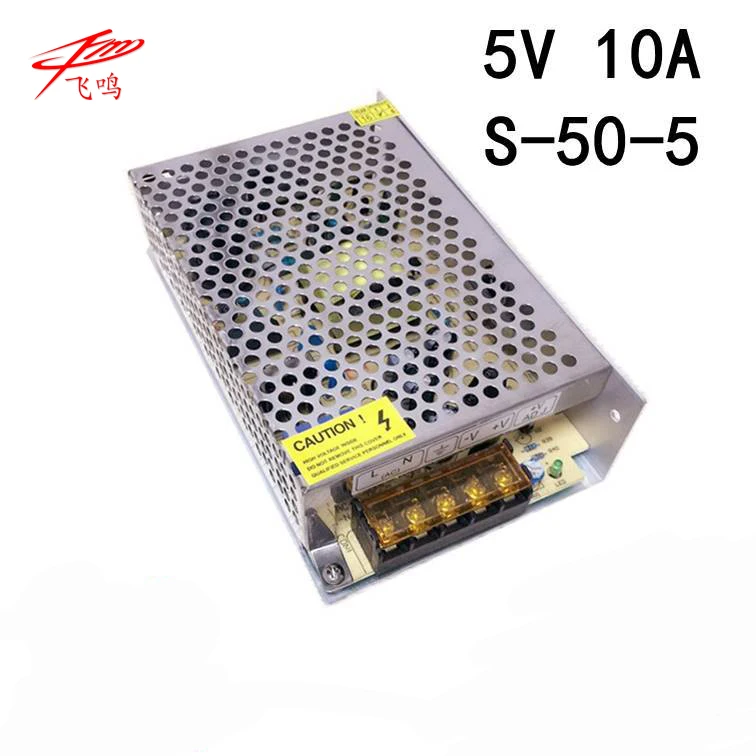

S-50-5 50W 5V 10A Single Output Mini watt switching power supply for Led Strip,AC110V/220V Transformer to DC 5V,led driver