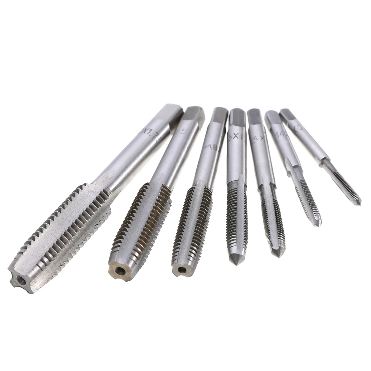 7pcs M3-M12 Metric Tapper HSS Right Hand Thread Tap Mayitr Screw Tap Metric Plug Hand Tools 0.5mm-1.75mm Pitch