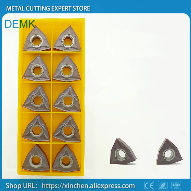 Нож WNMG080408 / WNMG080404 MA VP15TF Персиковое гексагональное лезвие CNC для Mitsubishi 10 шт.