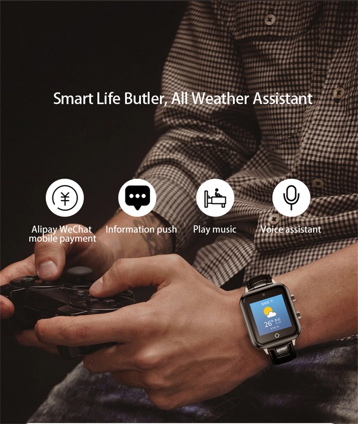 M5 smartwatch Phone Qualcomm 210 MSM8909 4G LTE smart watch 1.54 inch IPS screen heart rate blood pressure health monitor M