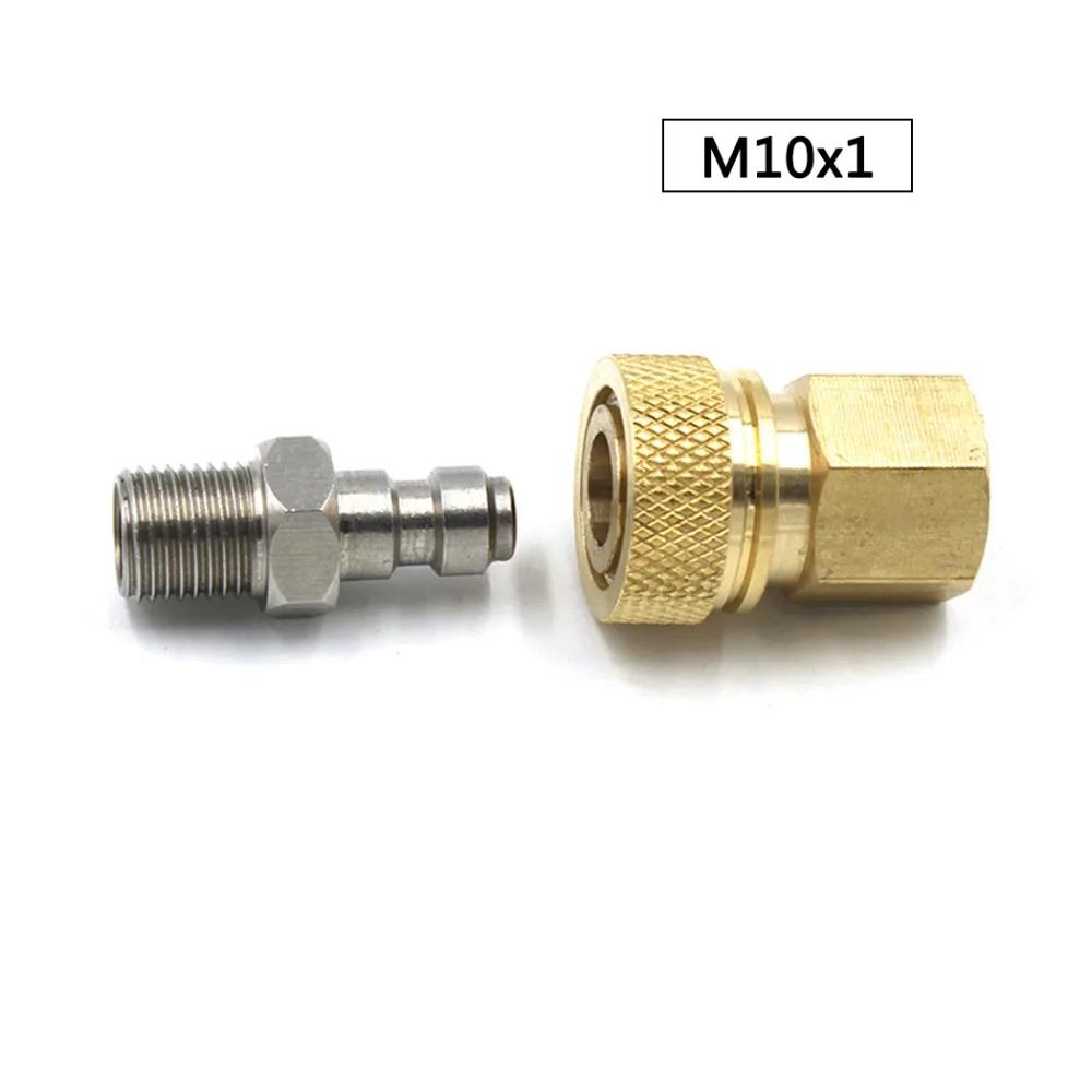 

PCP Airforce Paintball Pneumatic Quick Coupler 8mm M10x1 Male Plug and Copper Quick Disconnect Thread Stainless Steel 2pcs/set