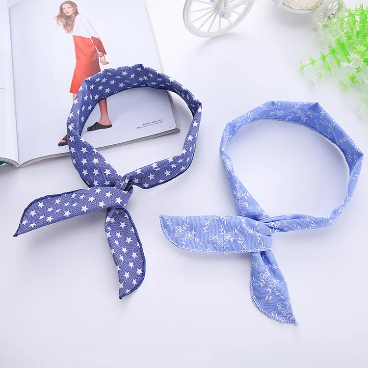 Fashion Women fabric DIY Ties Band Hairbands Headbands for Women Girls Hair Accessories Multi-colors Print Headwear (6)