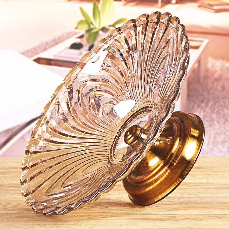 الراقية الروسية نمط الزجاج طبق فاكهة طاولة طعام الديكور تزين أطباق فاكهه وجبة خفيفة القرص إكسسوارات ديكور منزلي