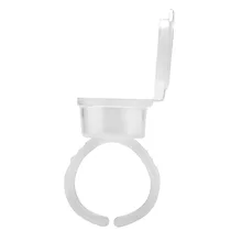 

Tiikii Permanent Makeup Ring Single Package Eyelash Extend Cup Tattoo Ink Equipment Microblading Tattoo Pigment Holder 50 Pieces