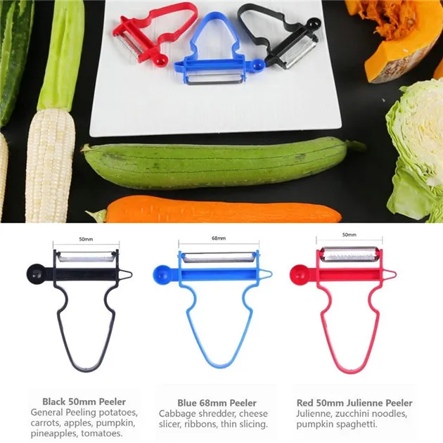 Magic 3pcs Peeler Set Trio Peeler Slicer Shredder julienne Multifuction