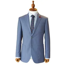 Небесно-Голубой на заказ мужские костюмы индивидуальный пошив классические красочные свадебные костюмы для мужчин индивидуальный костюм жениха смокинги из высокой шерсти для мужчин