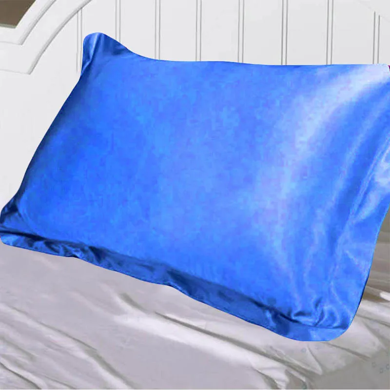 1 шт. один шелк чистый цвет наволочка квадратной формы удобные для сна спальня мягкие подушки 48 см x 74 см