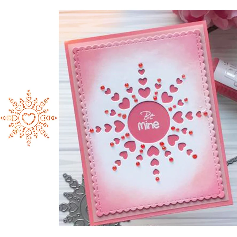

Heart Mandala Metal Cutting Dies Stencils for DIY Scrapbooking Album Stamp Paper Card Embossing New 2019 Die Cut