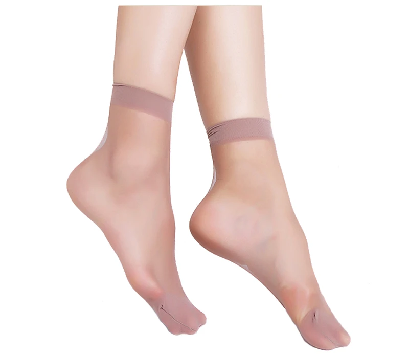 cotton socks for women 10 Pairs Sexy Thin Short Socks Summer Ankle Bamboo Fiber Lingerie Women Elastic Female Transparent Silk Socks Hosiery Girl gold toe socks for women