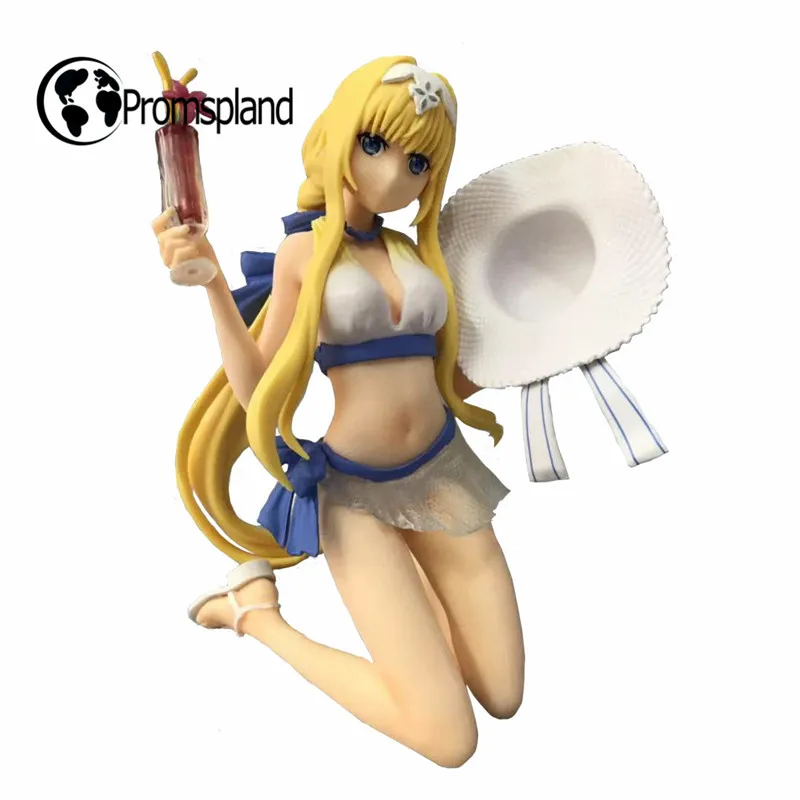 

Sword Art Online Anime SAO Yuuki Asuna Action Figures Summer Swimsuite Figure Toys Collectible Model Toy Alicization Retail Box