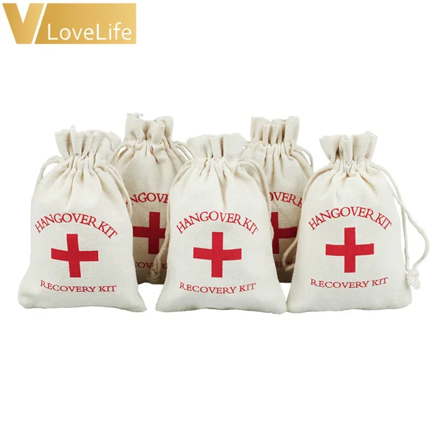 10pcs Hangover Kit Bags Bachelorette 4 X 5 Cotton Gift First Aid 10pcs Hangover Kit Bags Bachelorette 4 X 5 Cotton Gift First Aid Wedding Favor