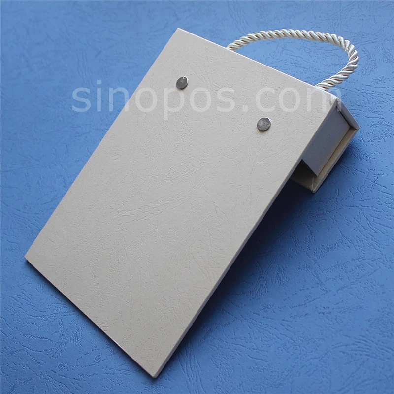 Fabric Samples Book Cover 175mm, swatch stack pad card holder textile materials stackbook 7" leather cloth display binder hanger 4
