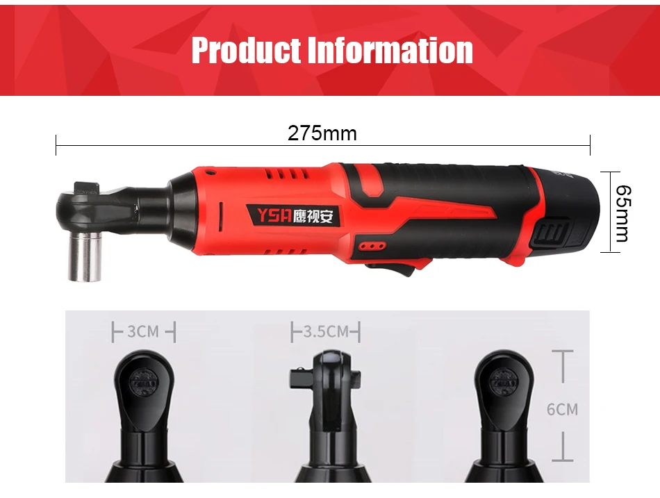 12V беспроводной 3/8 дюймов 6000mAh литиевая батарея электрический ключ Электрический ключ с трещоткой со светодиодной подсветкой инструмент для ремонта автомобиля