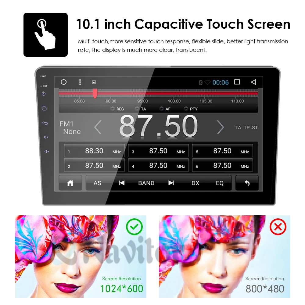 Sale Double 2Din 10.1inch Android 8.1 Universal Car Radio In Dash Stereo GPS Navigation WIFI 4G OBDII DAB Quad Core Bluetooth 2GB RA 9
