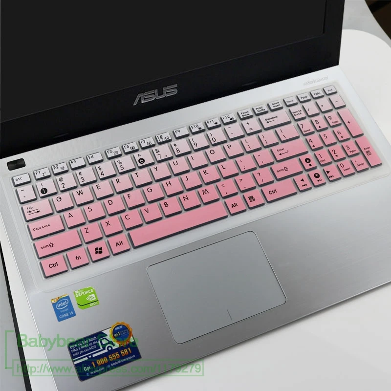 15 15,6 дюйм чехол для клавиатуры для asyus vivobook ноутбук R542UF R542UQ R542 R542U R542UR R542UN R541U R541N R541s - Цвет: fadepink