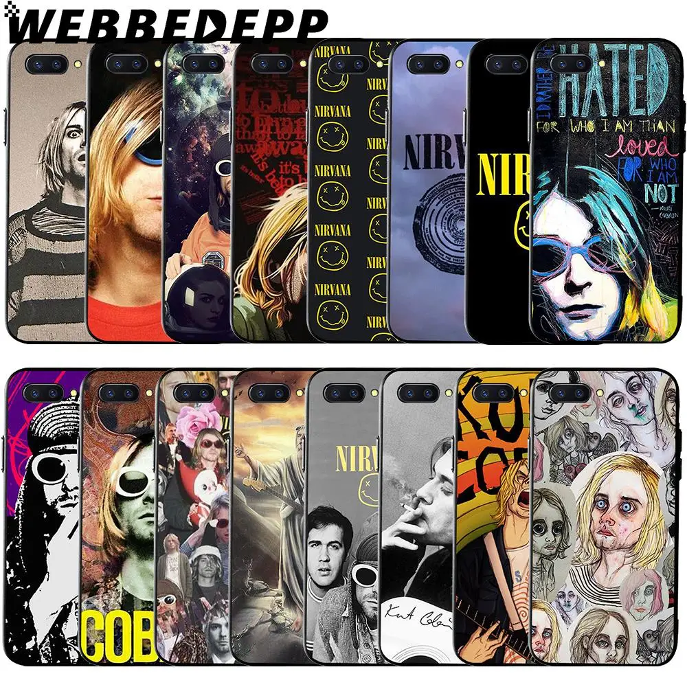 

WEBBEDEPP Nirvana Kurt Cobain Soft Case for Huawei Honor 6 7A Pro 7C 8C 7X 8X 8 9 10 lite Note10
