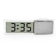 LEEPEE электронные часы для автомобиля Мини Прочный прозрачный ЖК-дисплей цифровой с присоской стекло Автомобильные украшения