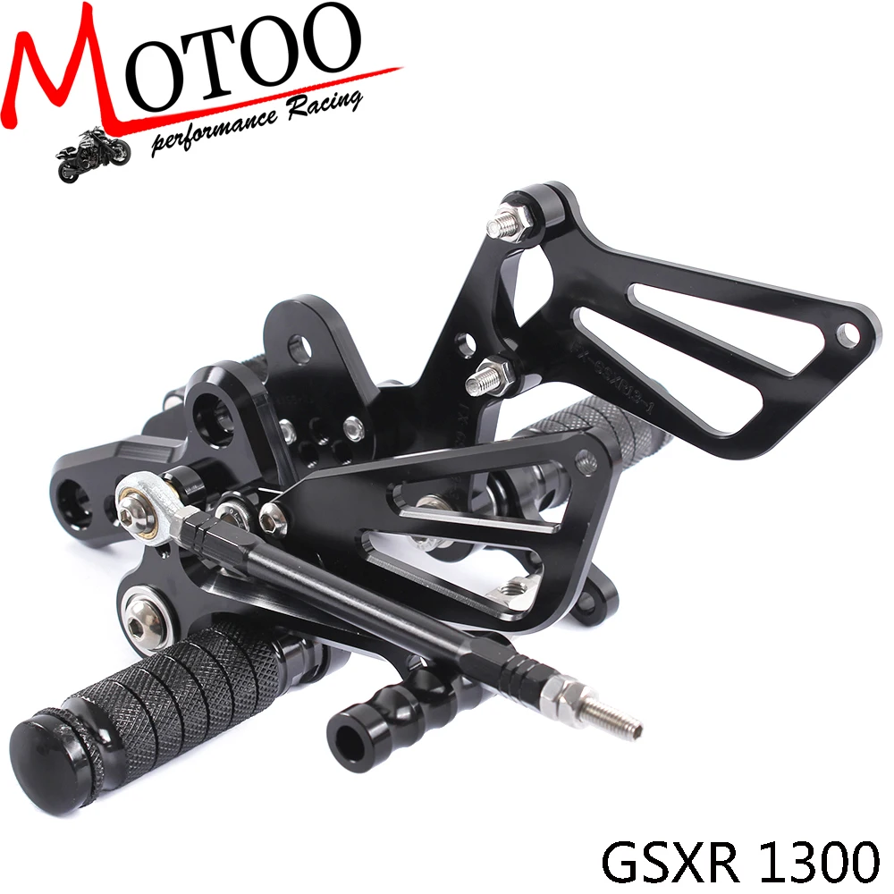 Мото - полный Алюминиевый мотоцикла с ЧПУ регулируемые Rearsets задний устанавливает подножки для Suzuki GSXR1300 ХАЯБУСА 1999-2013 Мото - полный Алюминиевый мотоцикла с ЧПУ регулируемые Rearsets задний устанавливает подножки для Suzuki GSXR1300 ХАЯБУСА 1999-2013