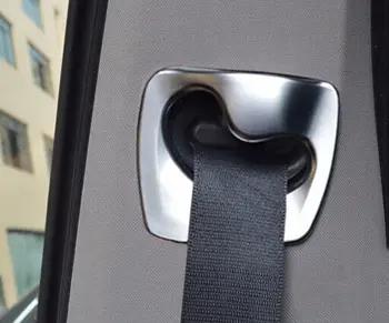 

Matt Chrome B pillar Seat safty belt cover trim For BMW 5 Series F10 2011-2015