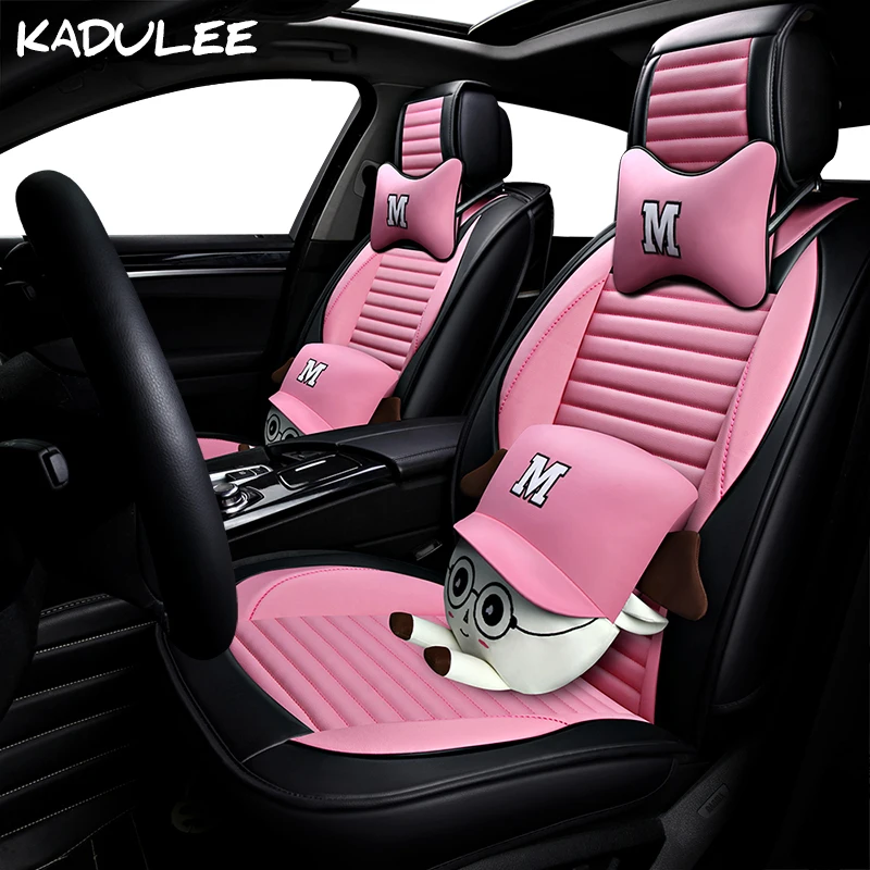 Чехлы на сиденья автомобиля KADULEE из искусственной кожи для toyota премио getz mitsubishi colt