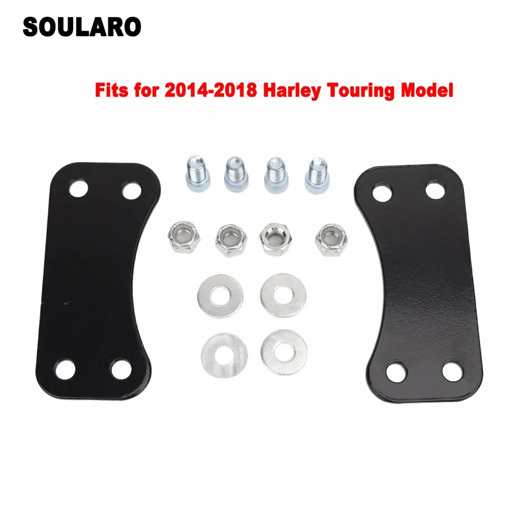 SOULARO пара Матовый Черный Крыло подъемные кронштейны для Harley Road King Street Glide 21