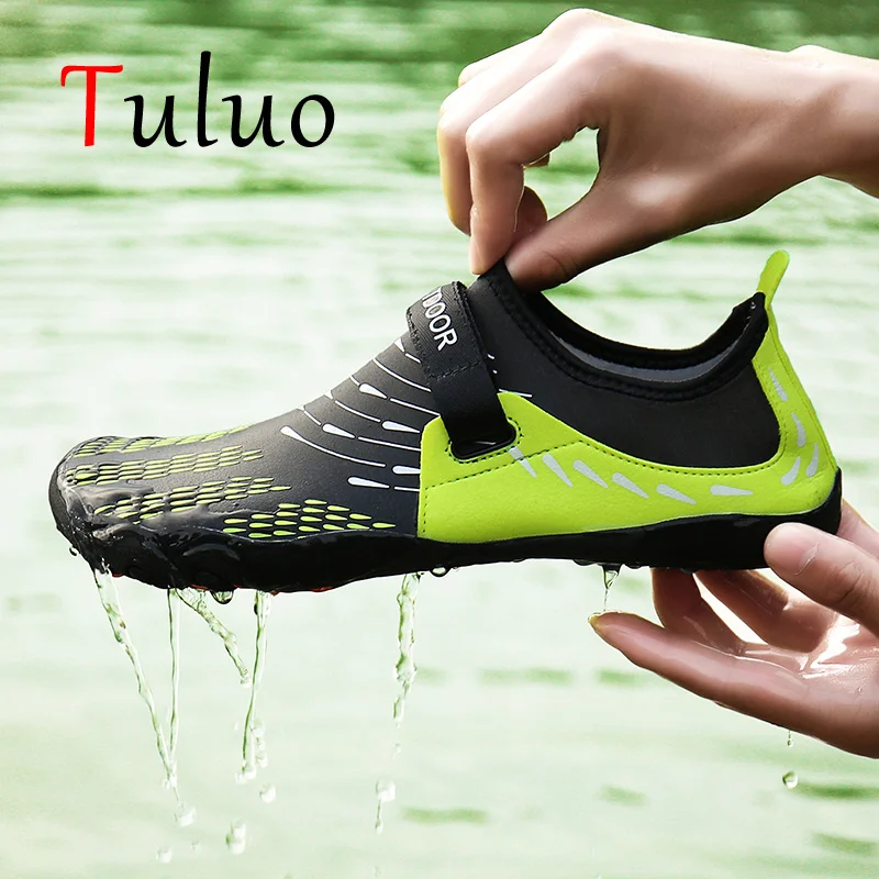 

TULUO New Water Shoes Men Women Beach Swimming Summer Breathable Barefoot Quick Drying Non Slip Fitness Male Sneakers Sport Shoe
