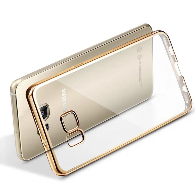 Золотой Мягкий чехол из ТПУ для телефона Samsung Galaxy A3 A5 A7 J1 J3 J5 J7 2015 2016 2017 задняя