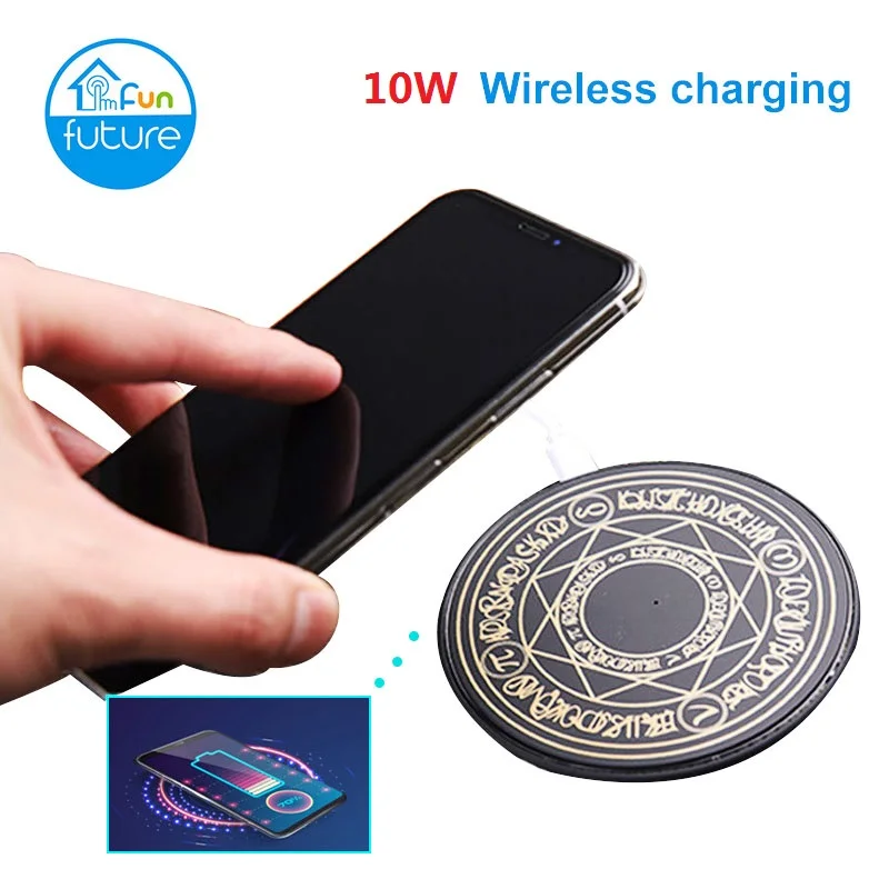 

Wireless Charger USB Mini Magic Array 10W Fast Charging For Android Smart Mobile Phone Apple QI Ultra-thin Wireless Charger