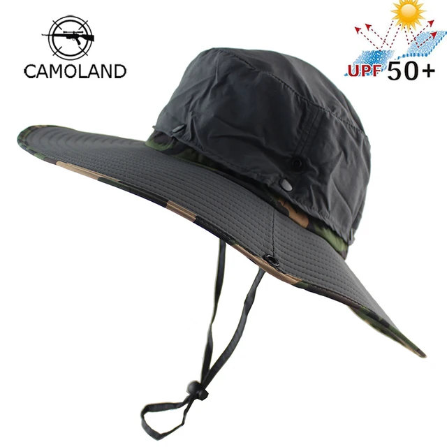 UPF 50+ Water Resistant Breathable Long Wide Brim Bucket Hat Men Women