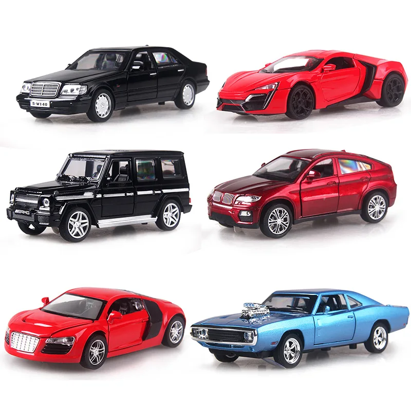 Супер модель автомобиля из 1:32 сплава G65 R8 W140 X6 Литые металлические транспортные