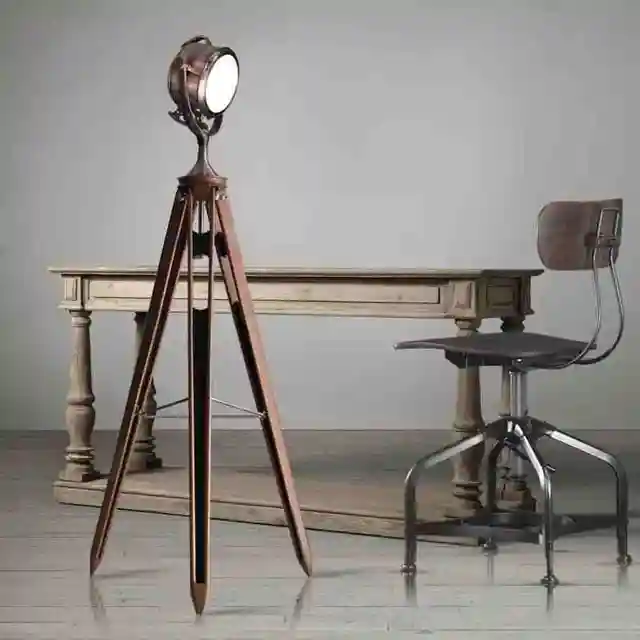Vintage Floor Lamps tripod lamp Loft Machinery Industry Standing ... Vintage Floor Lamps tripod lamp Loft Machinery Industry Standing ...