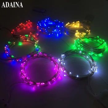 

[2 Set] 5M 50 LEDs Copper Wire LED String Lights Battery Christmas Outdoor Decoration For Home LED Lamp Garland Strip Home Party