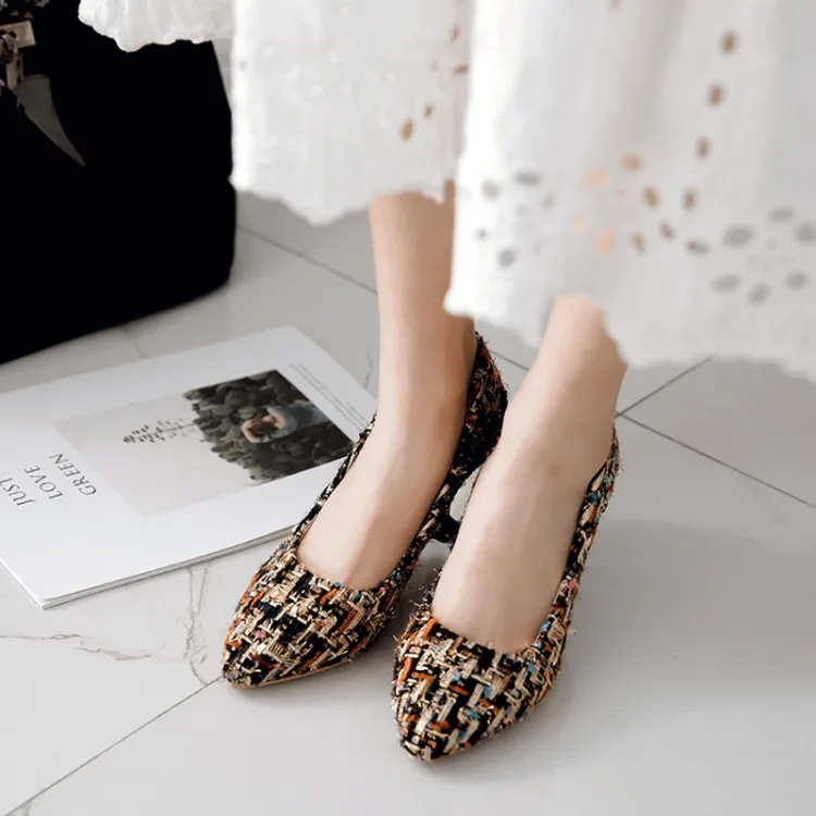 

Big Size Ladies high heels women shoes woman pumps Shallow mouth High-heeled single shoes