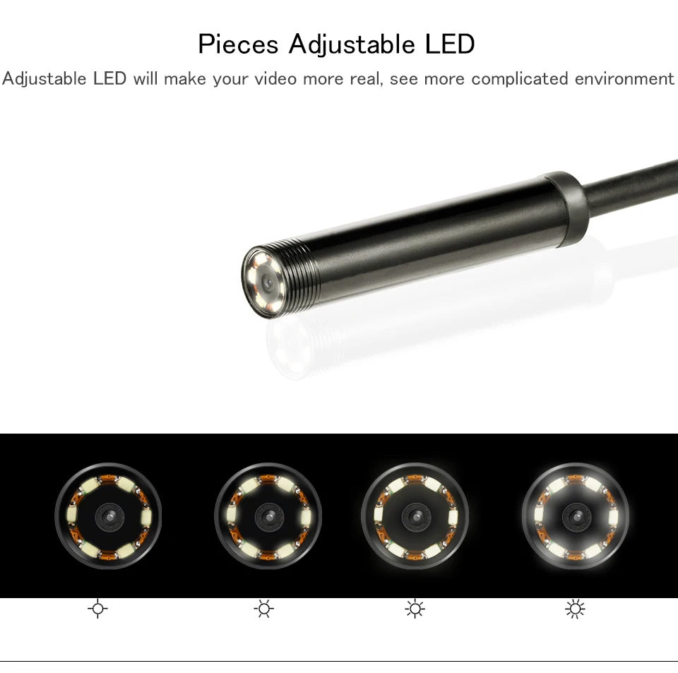 Эндоскоп 7 мм объектив Android USB эндоскоп камера HD 1/m/2 m/5 m/10 m Змеиный кабель Borescopes для Android телефона и ПК для ремонта автомобиля