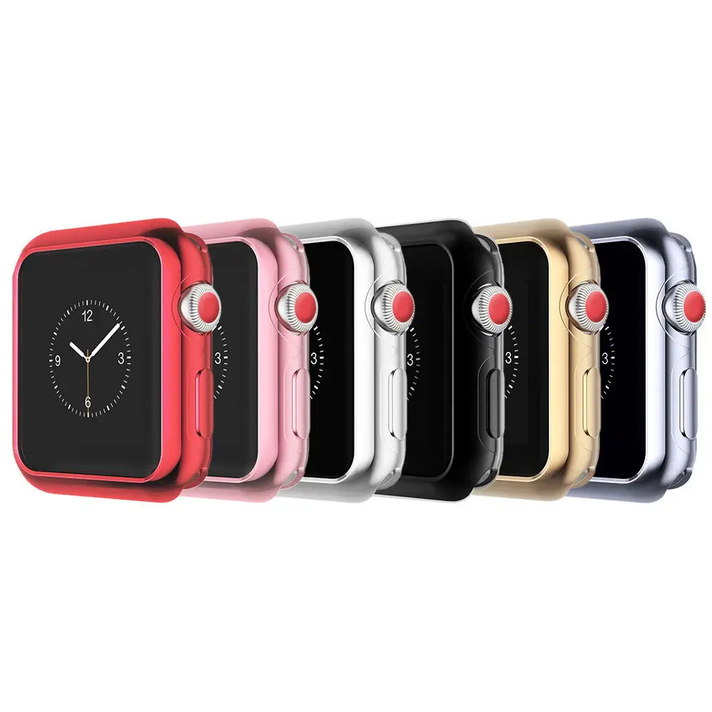 Suitable for Apple Watch Case Cover 42MM 38MM Sports Strap full Frame Soft Case for Rubber Cover on the Back of iwatch 3/2/1