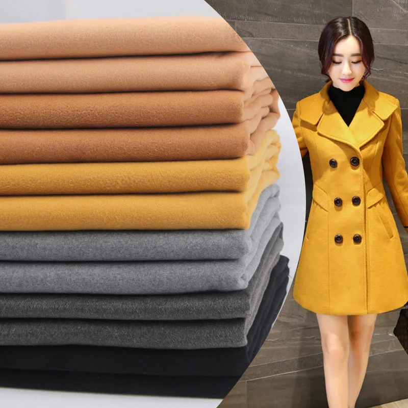Fashion Woolen Fabrics Autumn & Winter Thicker Solid Coat Coat