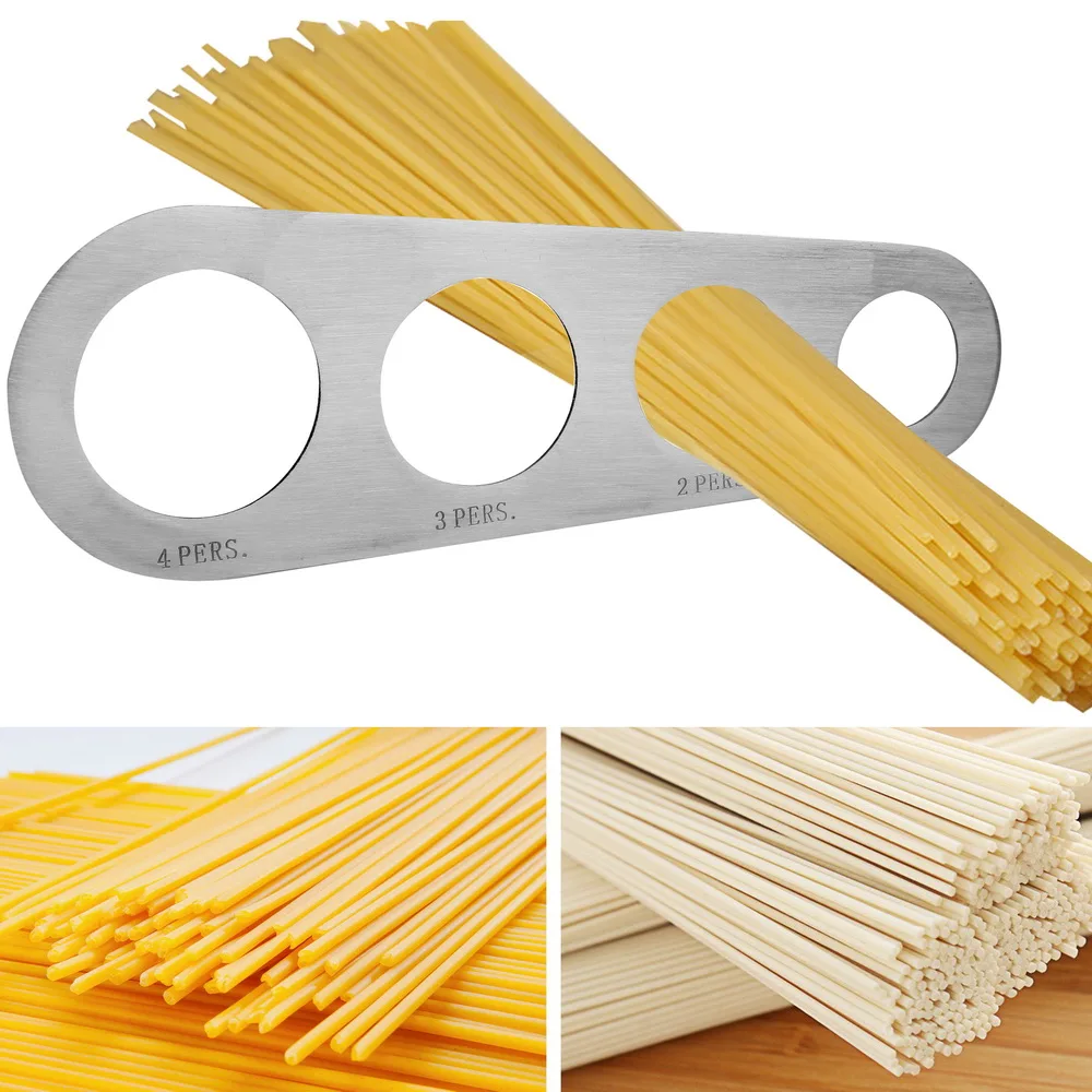 1 шт. нержавеющая сталь Паста Лапша мера 4 отверстия Измеритель для спагетти кухонные принадлежности