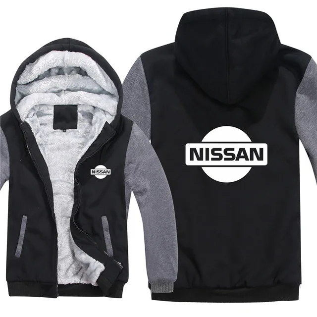 

Nissan GT-R Hoodies Jacket Winter Men women Unisex Casual Wool Liner Fleece Man Coat car logo print Sweatshirts Pullover clothes