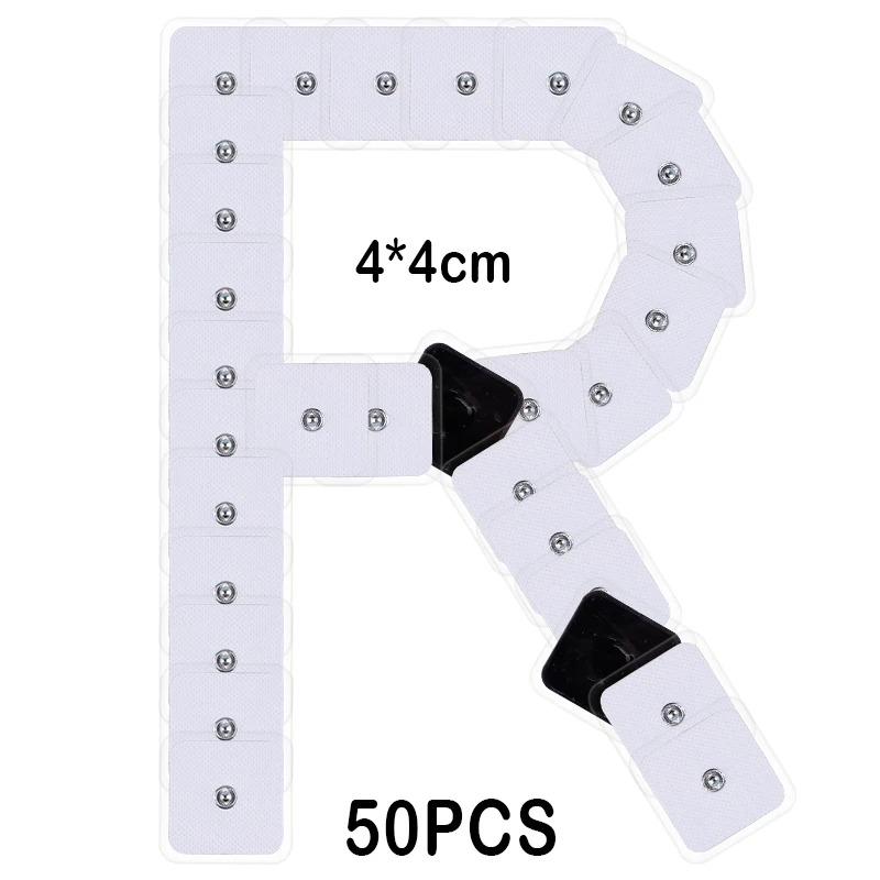 100/50 шт. Замена электродными пластинами 4*4/5*5 см десятки электродов для мышечный Стимулятор миостимулятор колодки Поддержка Массажная повязка на глаза