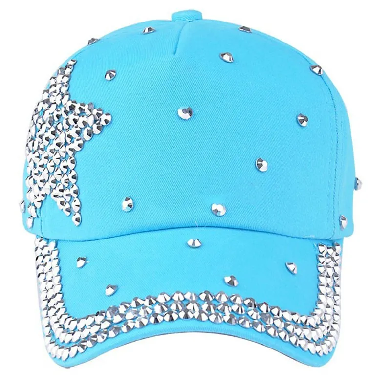 baby Unisex Shining Stars Simulate Diamond Casual kids Baseball Cap Trucker Hats Rhinestone Star Print Outdoor Snapback Hat Cap