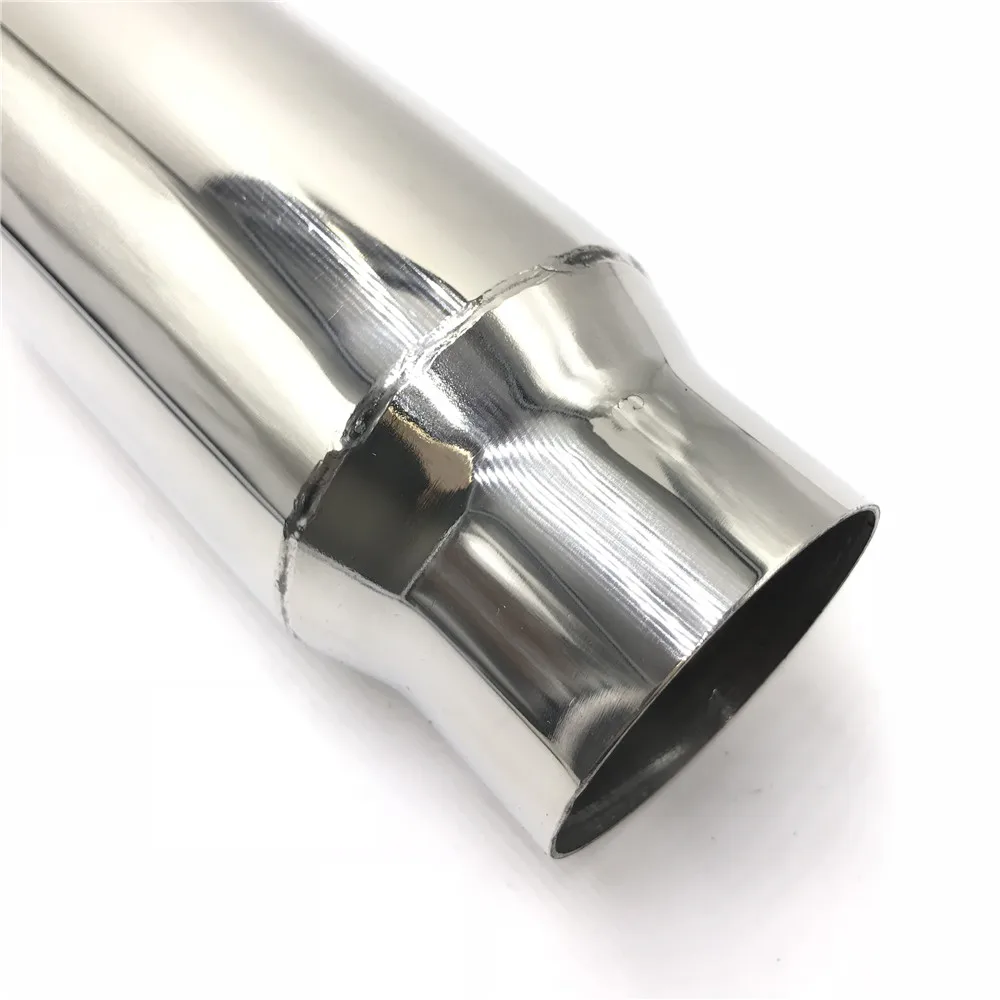 Универсальный наконечник выхлопной трубы глушитель 60 мм(2,3") Впускной глушитель наконечник выхлопной трубы полированный глушитель из нержавеющей стали