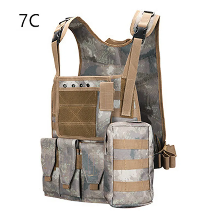 Камуфляж для охоты военный тактический жилет Wargame Body Molle Armor охотничий жилет CS наружное оборудование для джунглей
